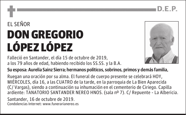 DON GREGORIO LÓPEZ LÓPEZ