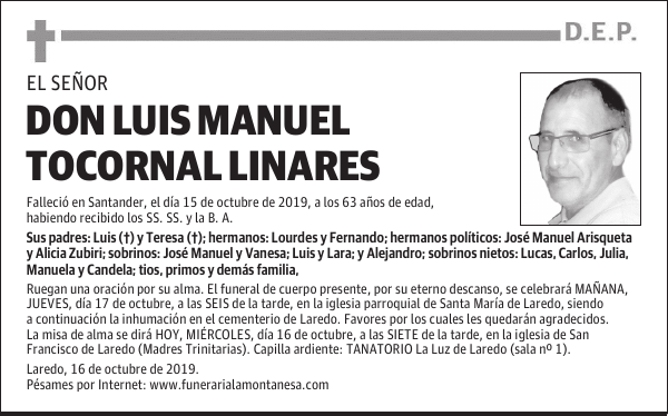 DON LUIS MANUEL TOCORNAL LINARES