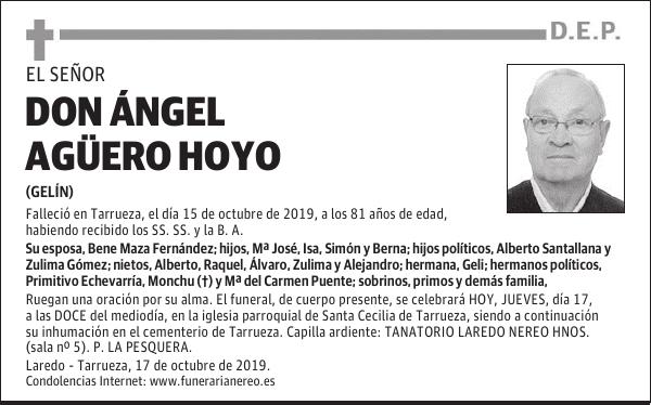 DON ÁNGEL AGÜERO HOYO