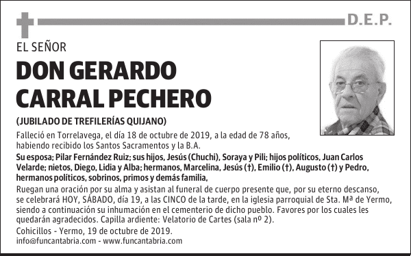 DON GERARDO CARRAL PECHERO