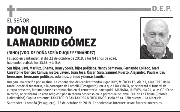 DON QUIRINO LAMADRID GÓMEZ