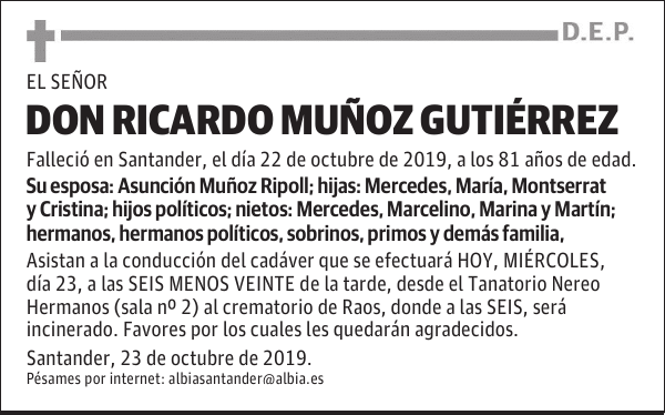 DON RICARDO MUÑOZ GUTIÉRREZ