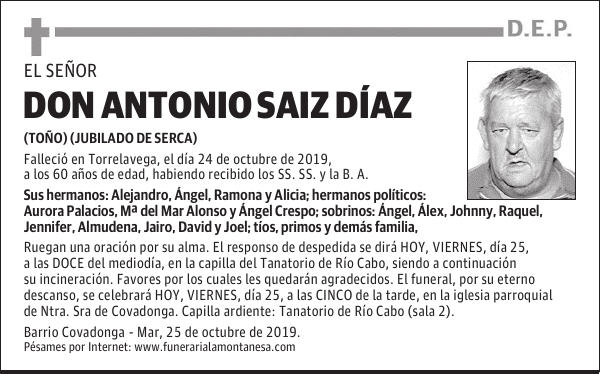 DON ANTONIO SAIZ DÍAZ
