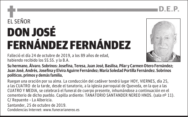 DON JOSÉ FERNÁNDEZ FERNÁNDEZ
