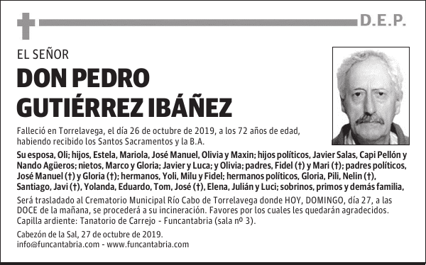 DON PEDRO GUTIÉRREZ IBÁÑEZ