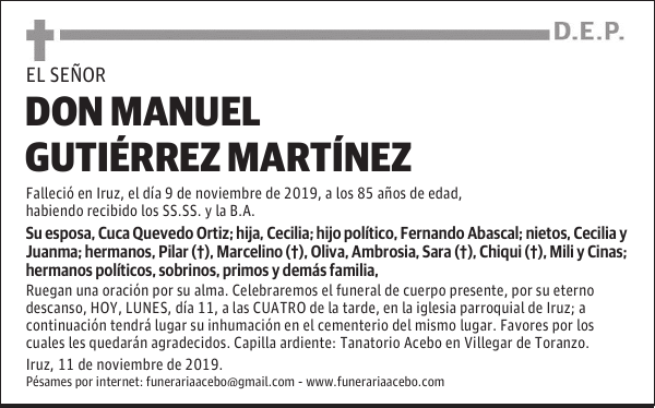 DON MANUEL GUTIÉRREZ MARTÍNEZ