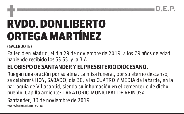 RVDO. DON LIBERTO ORTEGA MARTÍNEZ
