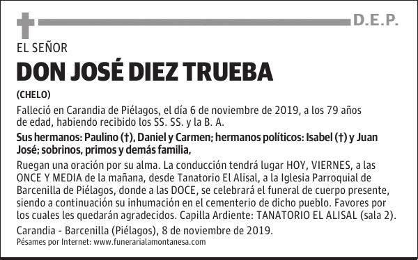 DON JOSÉ DIEZ TRUEBA