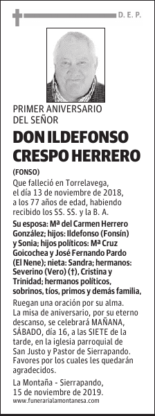 DON ILDEFONSO CRESPO HERRERO