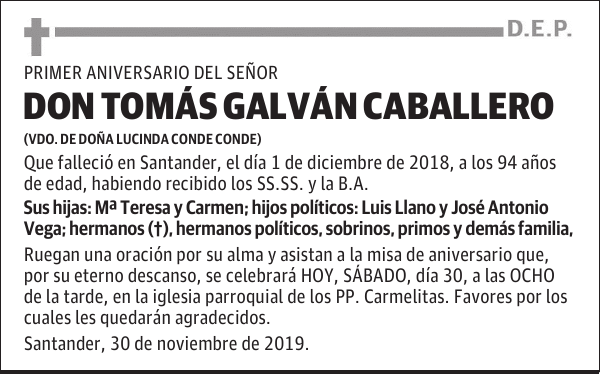 DON TOMÁS GALVÁN CABALLERO
