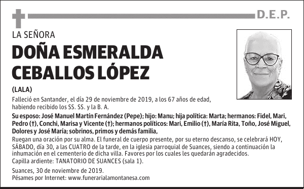 DOÑA ESMERALDA CEBALLOS LÓPEZ