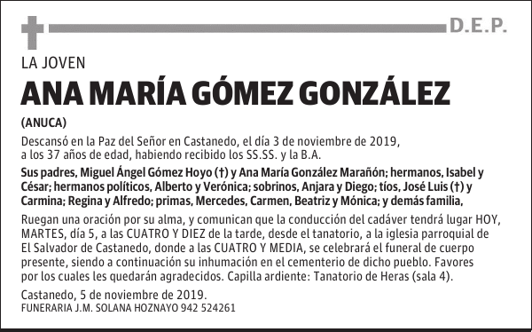 ANA MARÍA GÓMEZ GONZÁLEZ