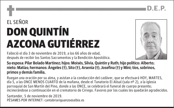 DON QUINTÍN AZCONA GUTIÉRREZ