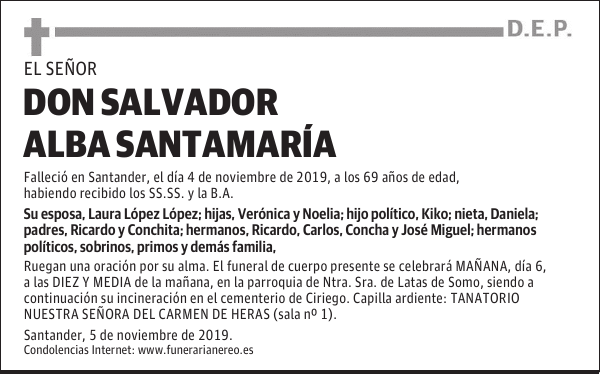 DON SALVADOR ALBA SANTAMARÍA