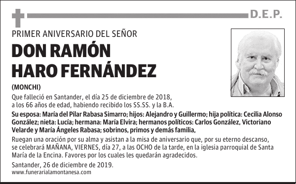 DON RAMÓN HARO FERNÁNDEZ
