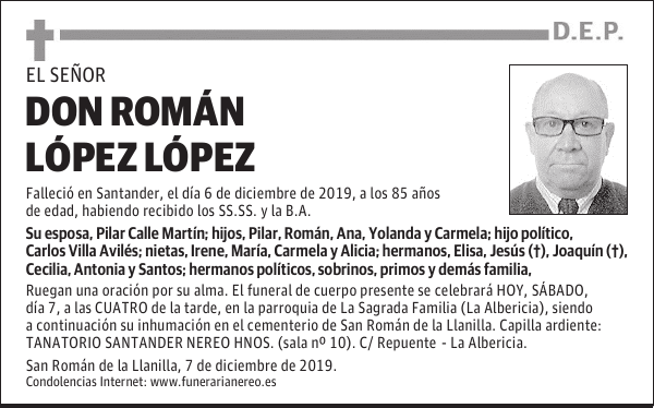 DON ROMÁN LÓPEZ LÓPEZ
