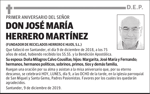 DON JOSÉ MARÍA HERRERO MARTÍNEZ