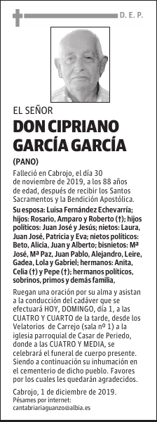 DON CIPRIANO GARCÍA GARCÍA
