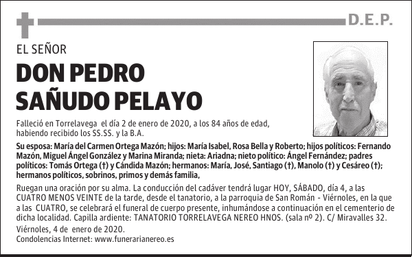 DON PEDRO SAÑUDO PELAYO