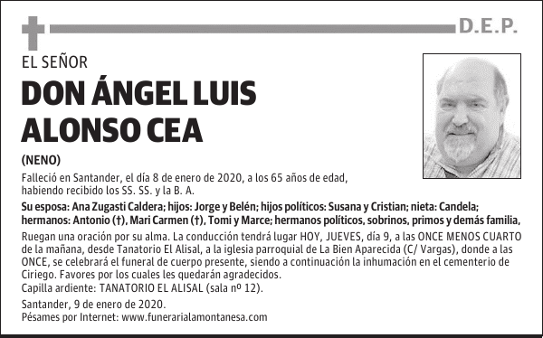 DON ÁNGEL LUIS ALONSO CEA