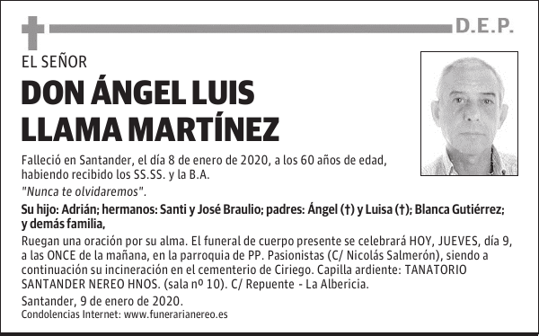 DON ÁNGEL LUIS LLAMA MARTÍNEZ
