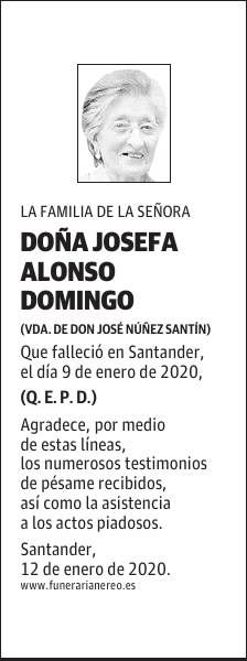 DOÑA JOSEFA ALONSO DOMINGO