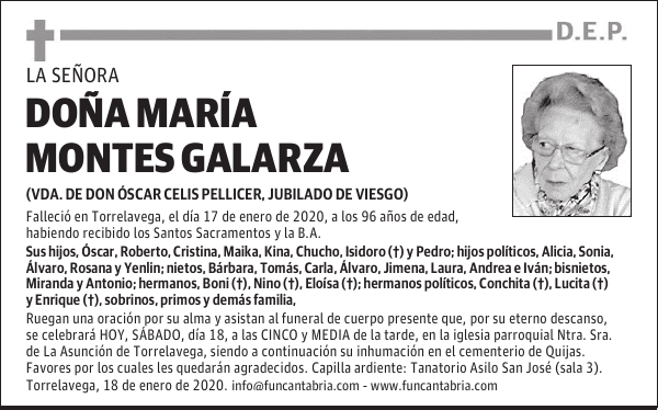 DOÑA MARÍA MONTES GALARZA