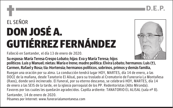 DON JOSÉ A. GUTIÉRREZ FERNÁNDEZ