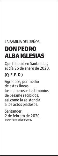 DON PEDRO ALBA IGLESIAS