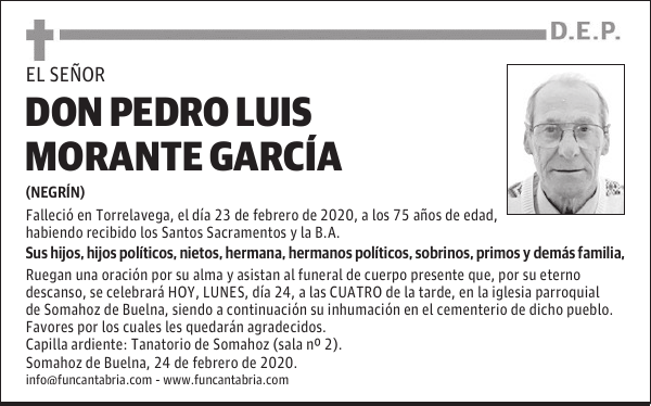 DON PEDRO LUIS MORANTE GARCÍA