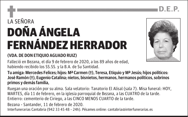 DOÑA ÁNGELA FERNÁNDEZ HERRADOR