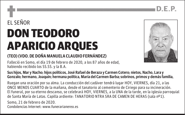 DON TEODORO APARICIO ARQUES