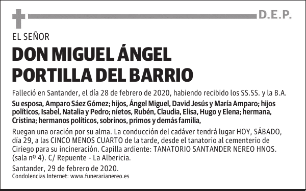 DON MIGUEL ÁNGEL PORTILLA DEL BARRIO