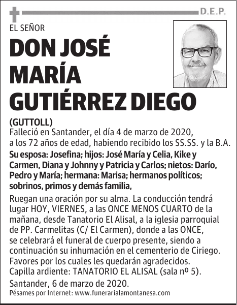 DON JOSÉ MARÍA GUTIÉRREZ DIEGO