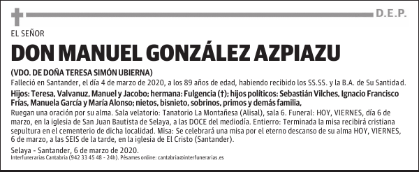 DON MANUEL GONZÁLEZ AZPIAZU