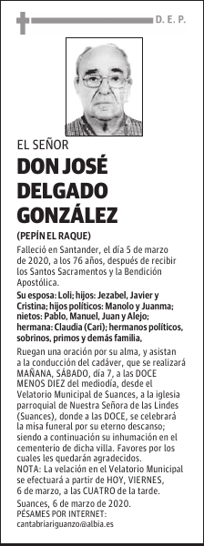 DON JOSÉ DELGADO GONZÁLEZ