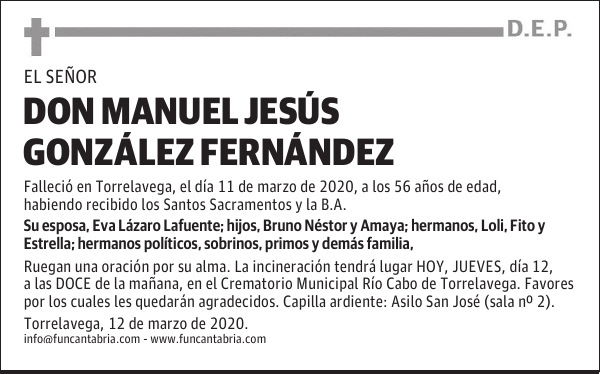 DON MANUEL JESÚS GONZÁLEZ FERNÁNDEZ