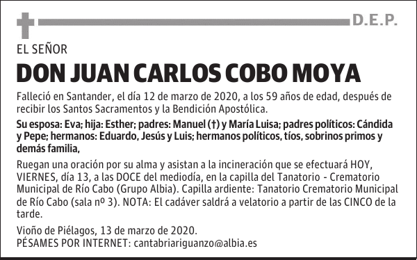 DON JUAN CARLOS COBO MOYA