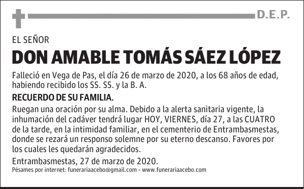 DON AMABLE TOMÁS SÁEZ LÓPEZ