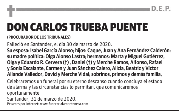 DON CARLOS TRUEBA PUENTE