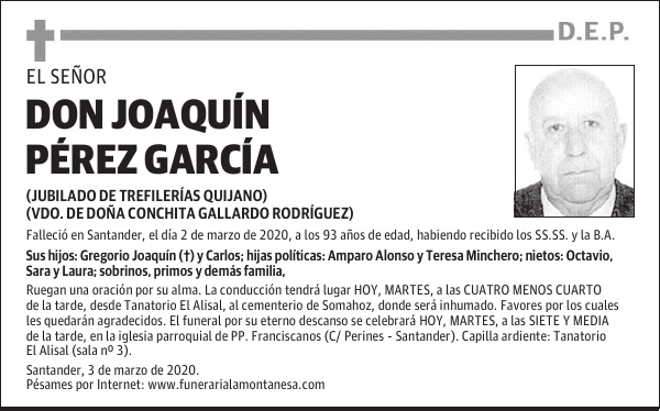 DON JOAQUÍN PÉREZ GARCÍA