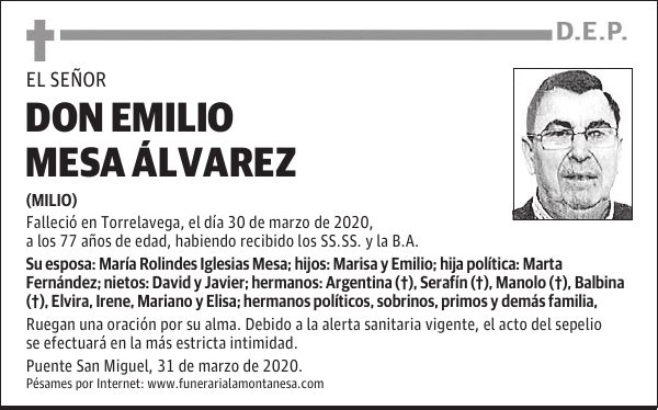 DON EMILIO MESA ÁLVAREZ