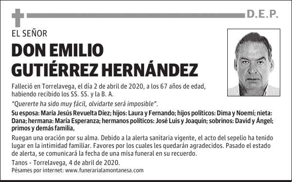 DON EMILIO GUTIÉRREZ HERNÁNDEZ