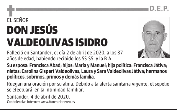 DON JESÚS VALDEOLIVAS ISIDRO