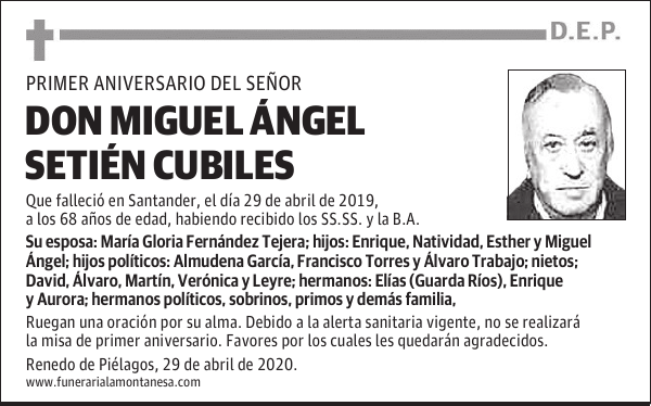 DON MIGUEL ÁNGEL SETIÉN CUBILES