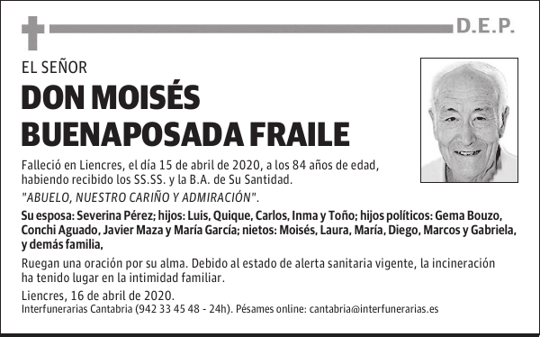 DON MOISÉS BUENAPOSADA FRAILE