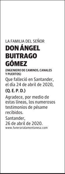 DON ÁNGEL BUITRAGO GÓMEZ