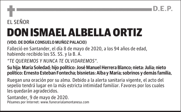 DON ISMAEL ALBELLA ORTIZ