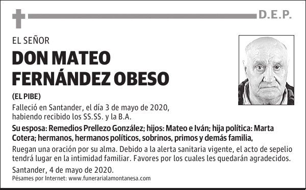 DON MATEO FERNÁNDEZ OBESO