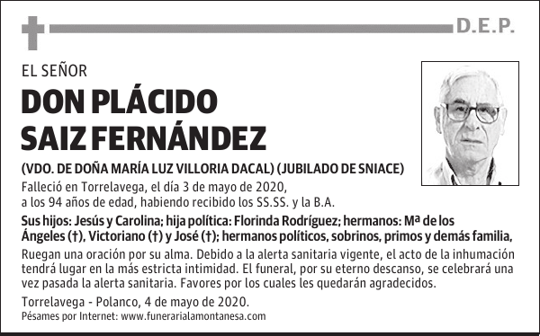 DON PLÁCIDO SAIZ FERNÁNDEZ